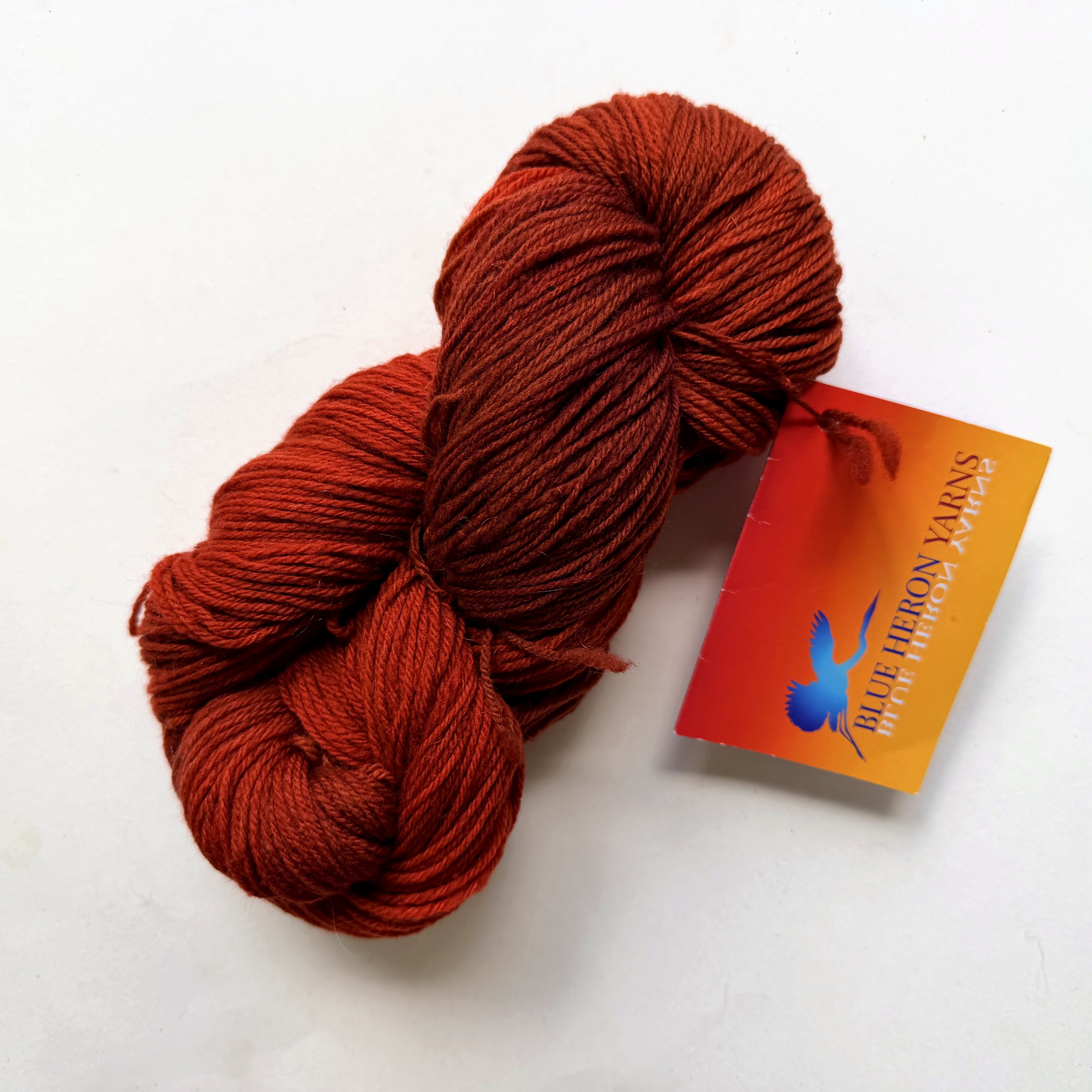 Blue Heron Yarns Superwash Merino Nylon Fingering Yarn, Copperand Carnelian, Discontinued
