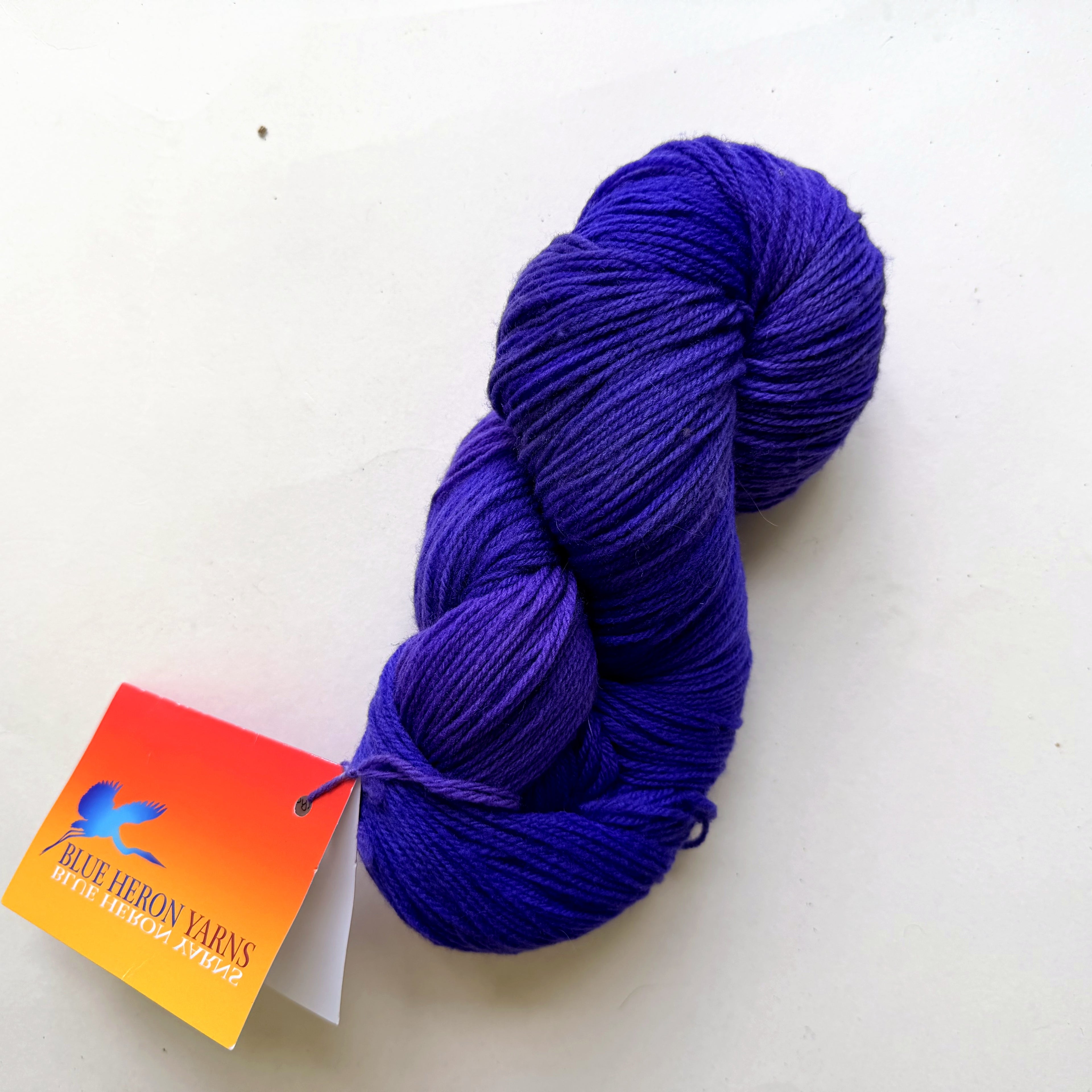 Blue Heron Yarns Superwash Merino Nylon Fingering Yarn, Irisand Blue Violet, Discontinued
