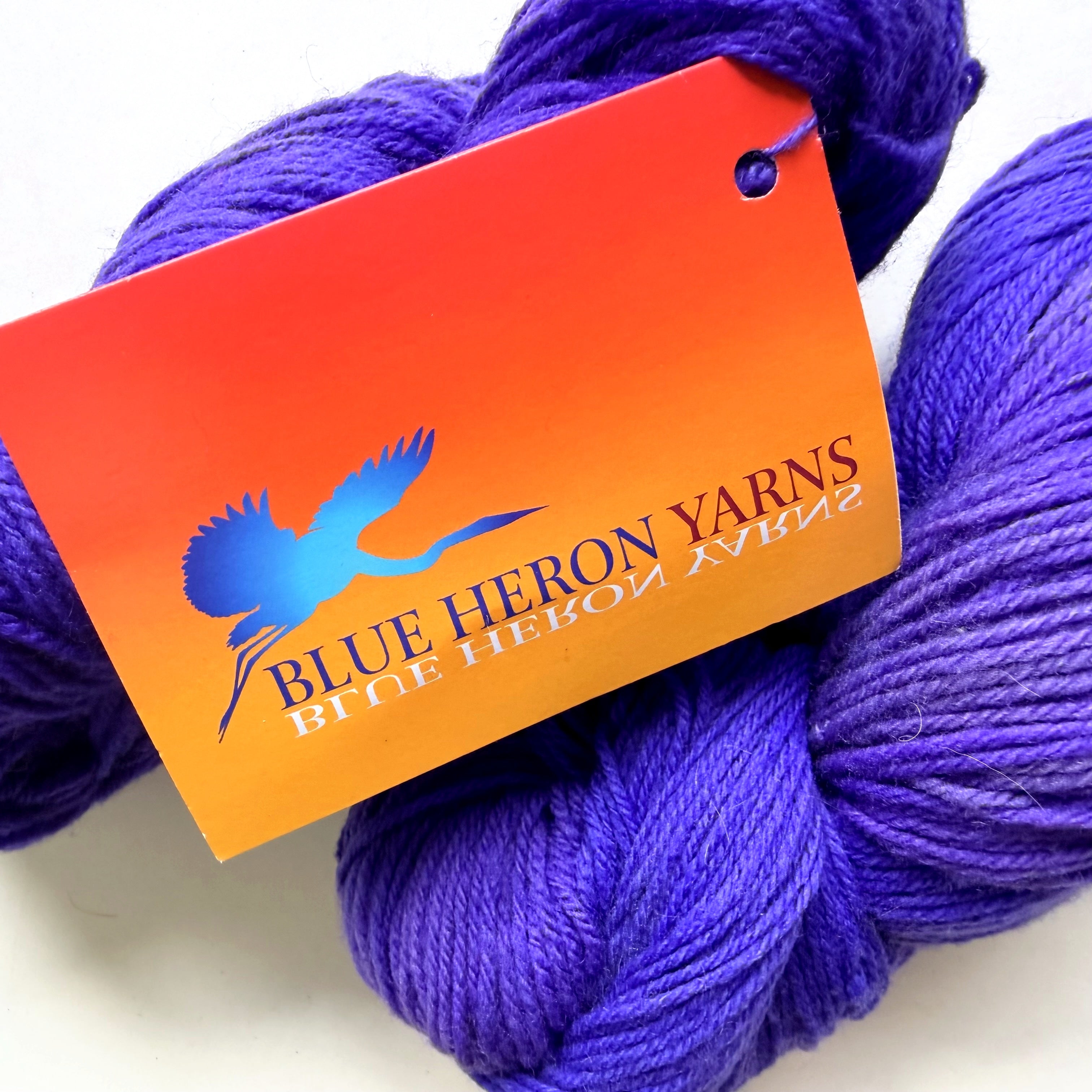 Blue Heron Yarns Superwash Merino Nylon Fingering Yarn, Irisand Blue Violet, Discontinued