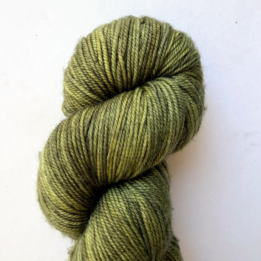 Sarah Dimond Superwash Merino Cashmere Nylon Fingering Yarn, Olive Tonal