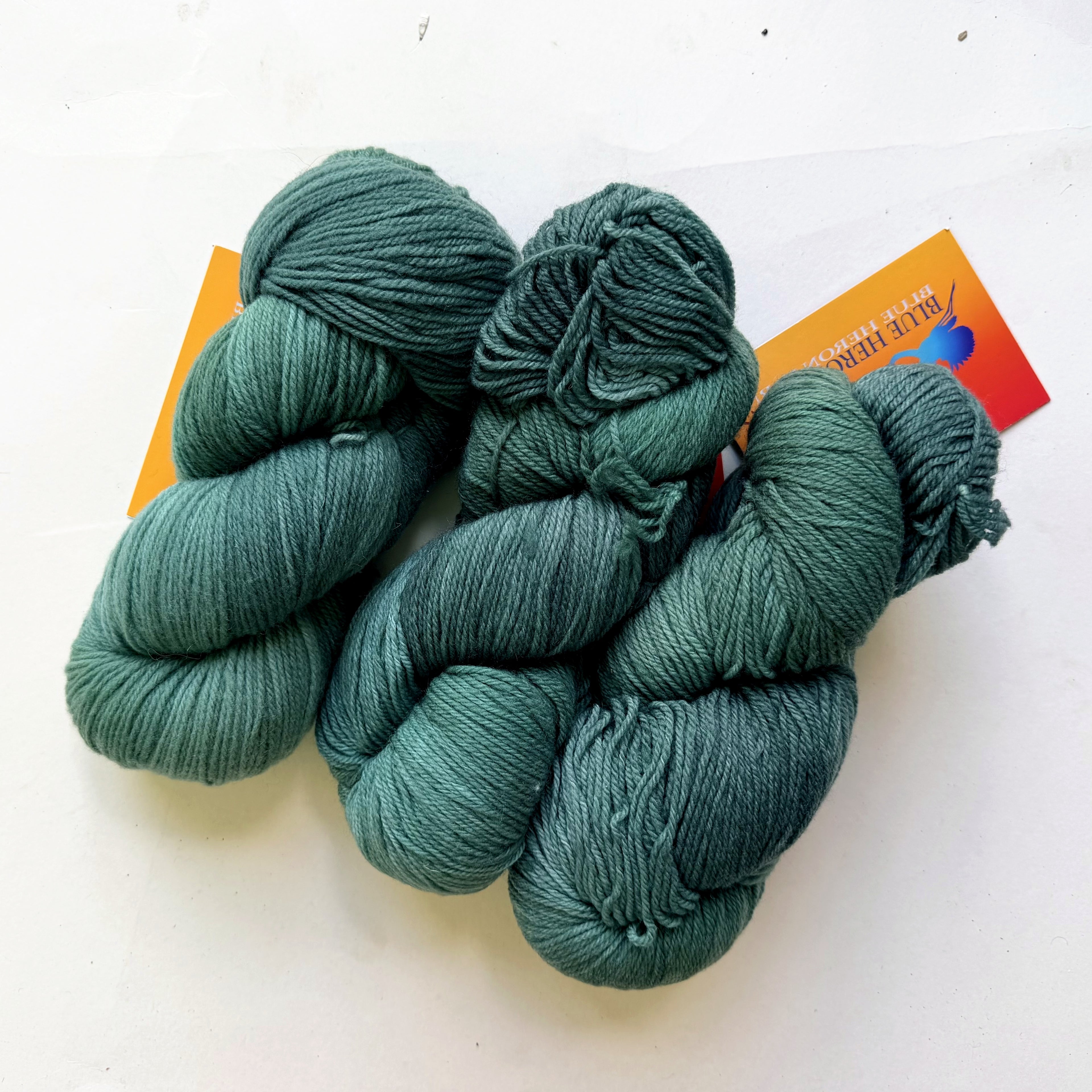 Blue Heron Yarns Superwash Merino Nylon Fingering Yarn, Spearmint Dusty Teal green Between Sea glass and Herb Garden, Discontinued