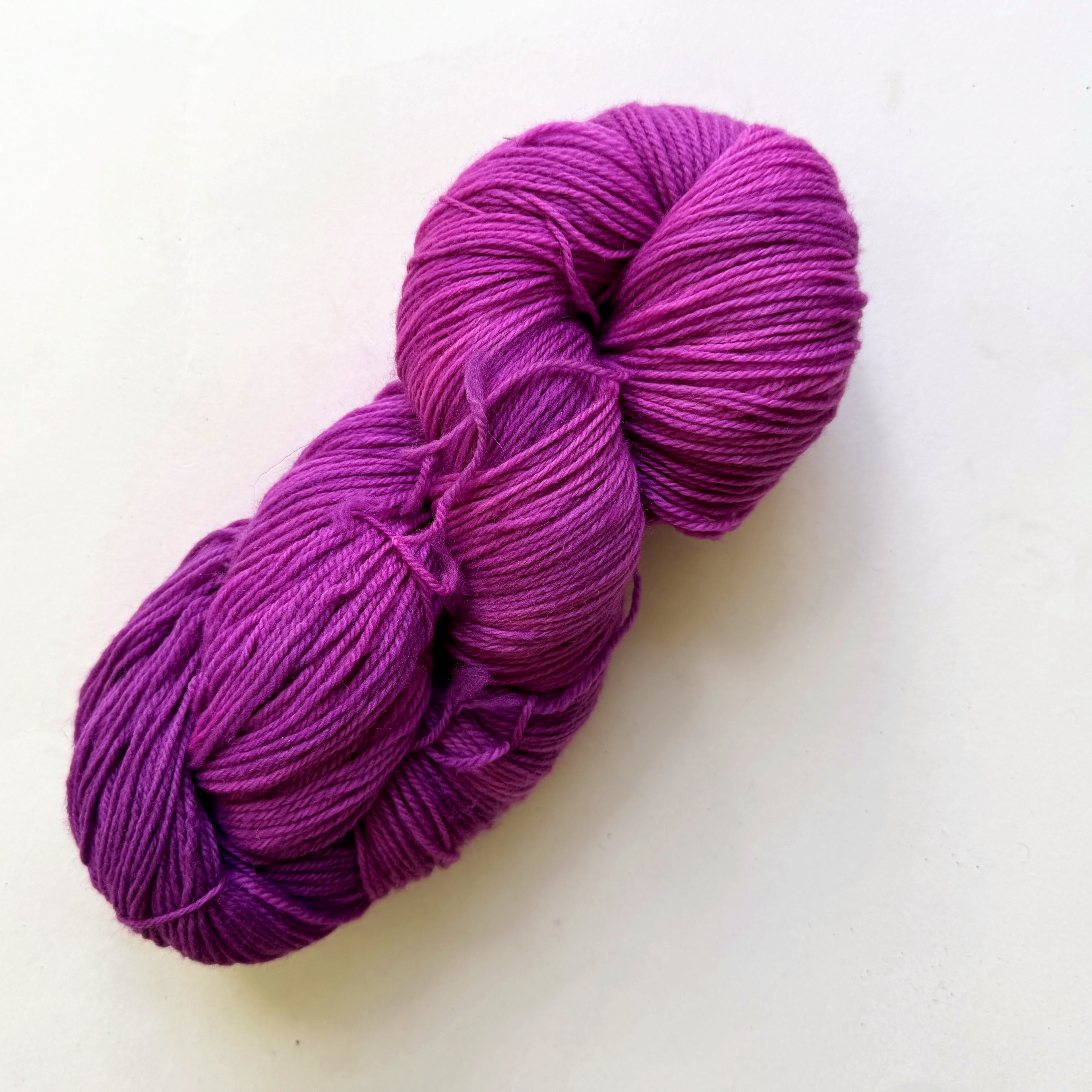 Blue Heron Yarns Superwash Merino Nylon Fingering Yarn, Anemone Glowing Magenta violet, Painterly Fuchsia, Discontinued