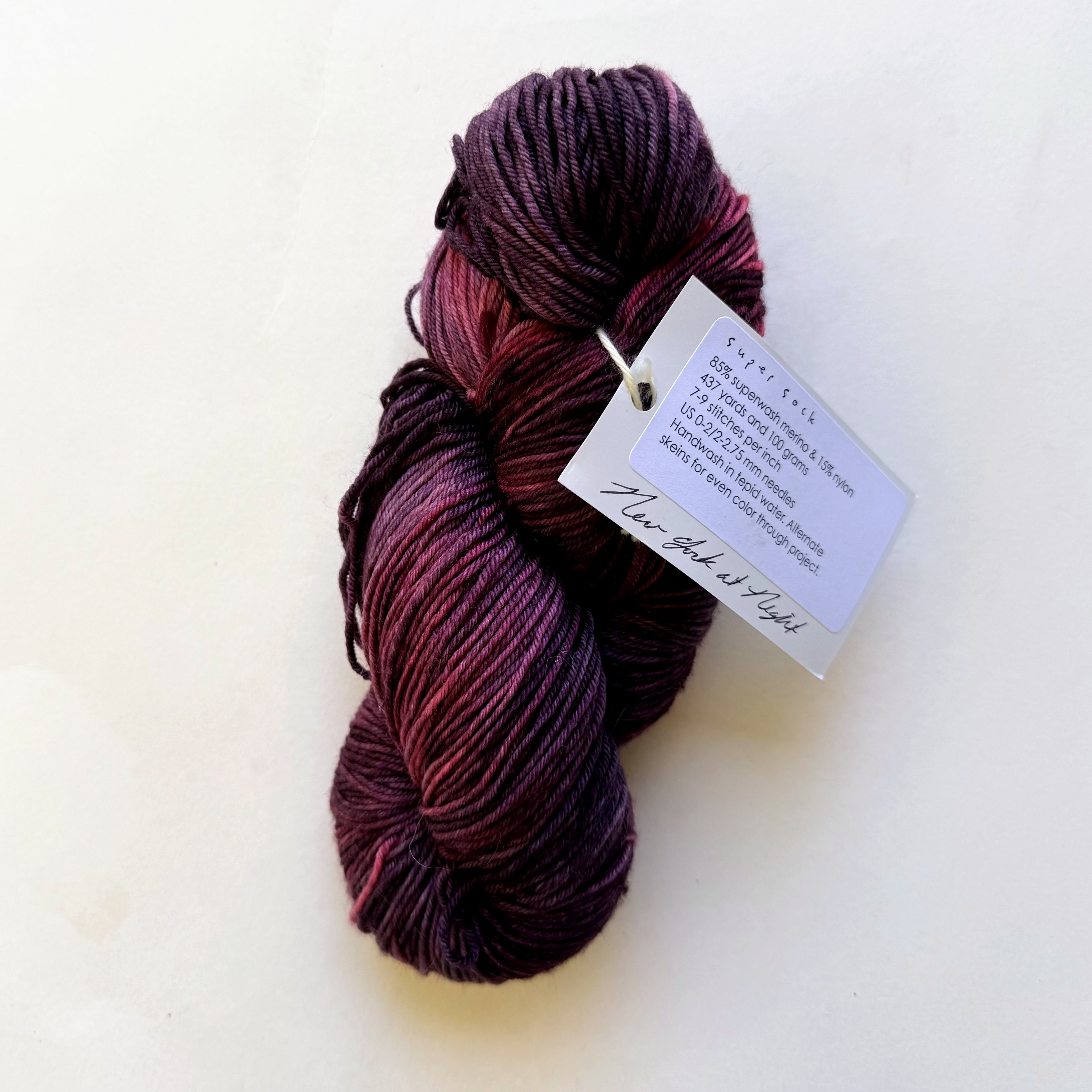 Sundara Mahlstadt Superwash Merino Nylon Fingering Yarn, New York at Night