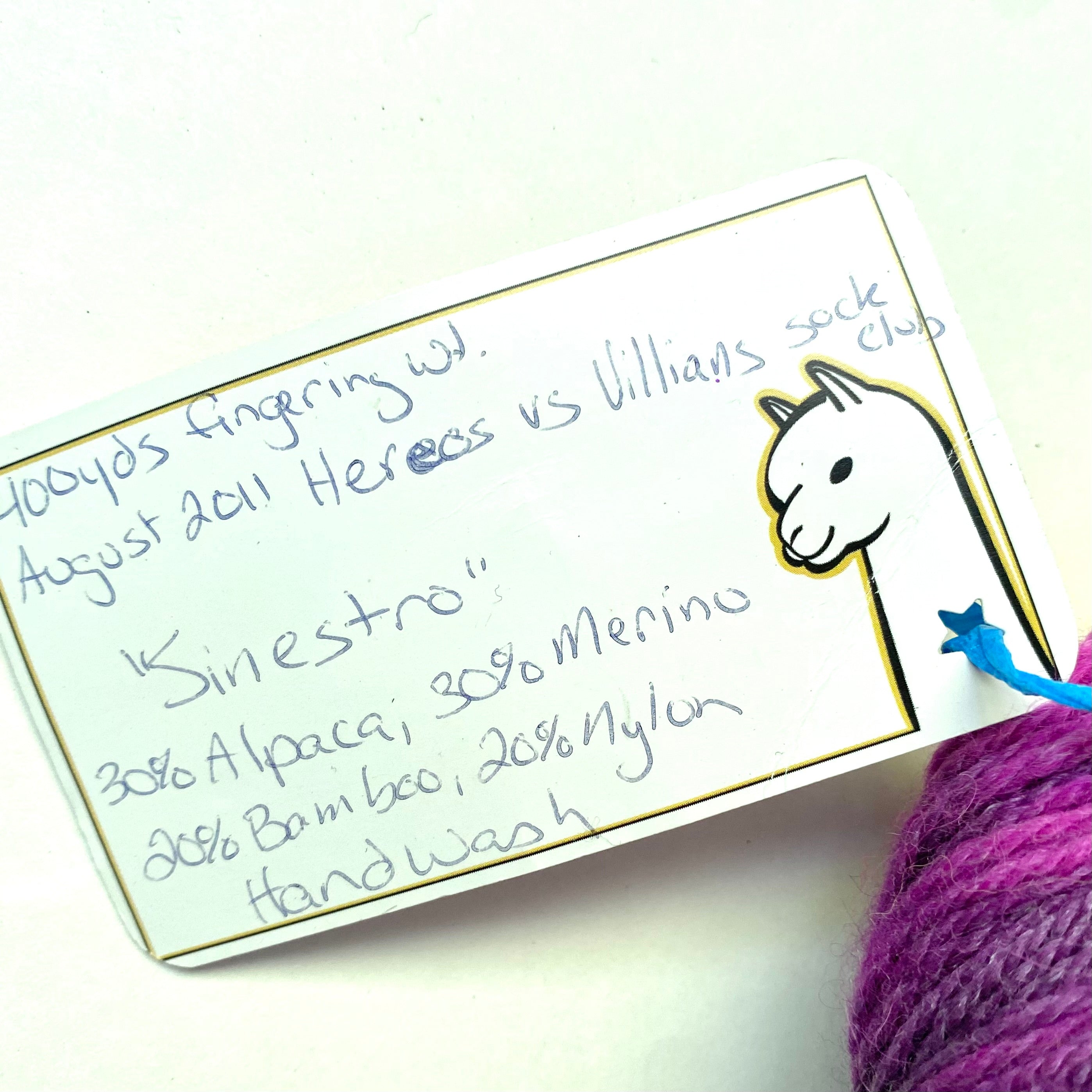 Hand-dyed alpaca — Spotted Circus — Sinestro (Fingering, 400yd)