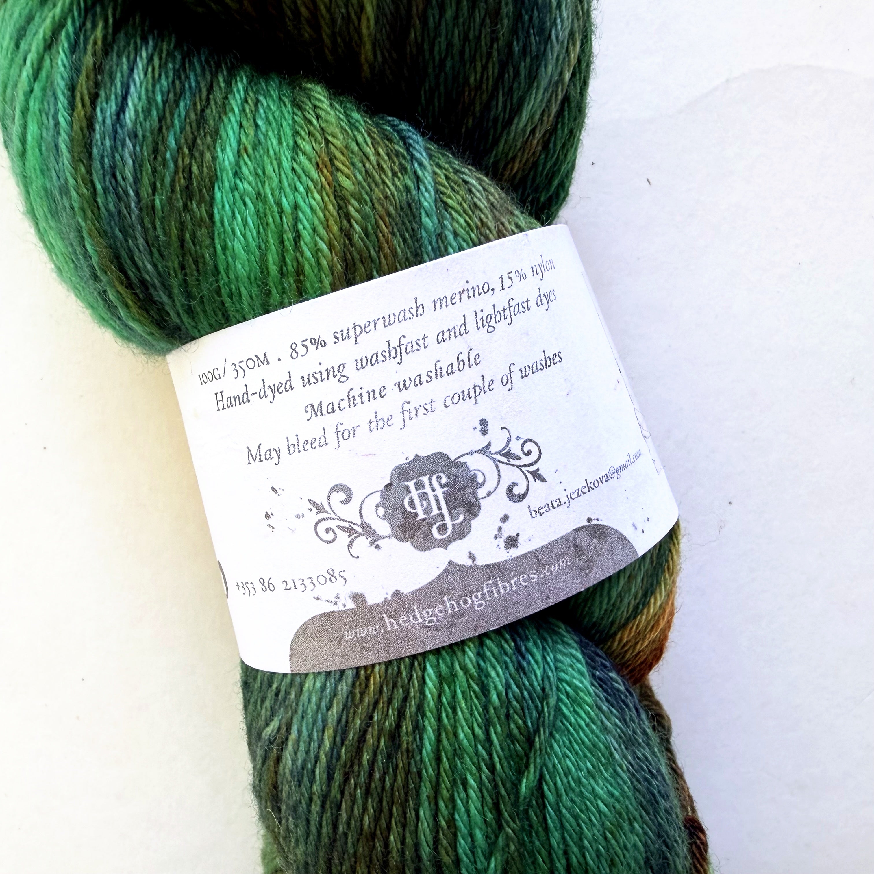Beata Jezek Superwash Merino Nylon Fingering Yarn, Pool