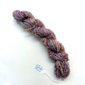 Artisan Handspun Mohair Wool Blend Bulky Yarn, Lavender Purple Curly with Sequins, Handspun