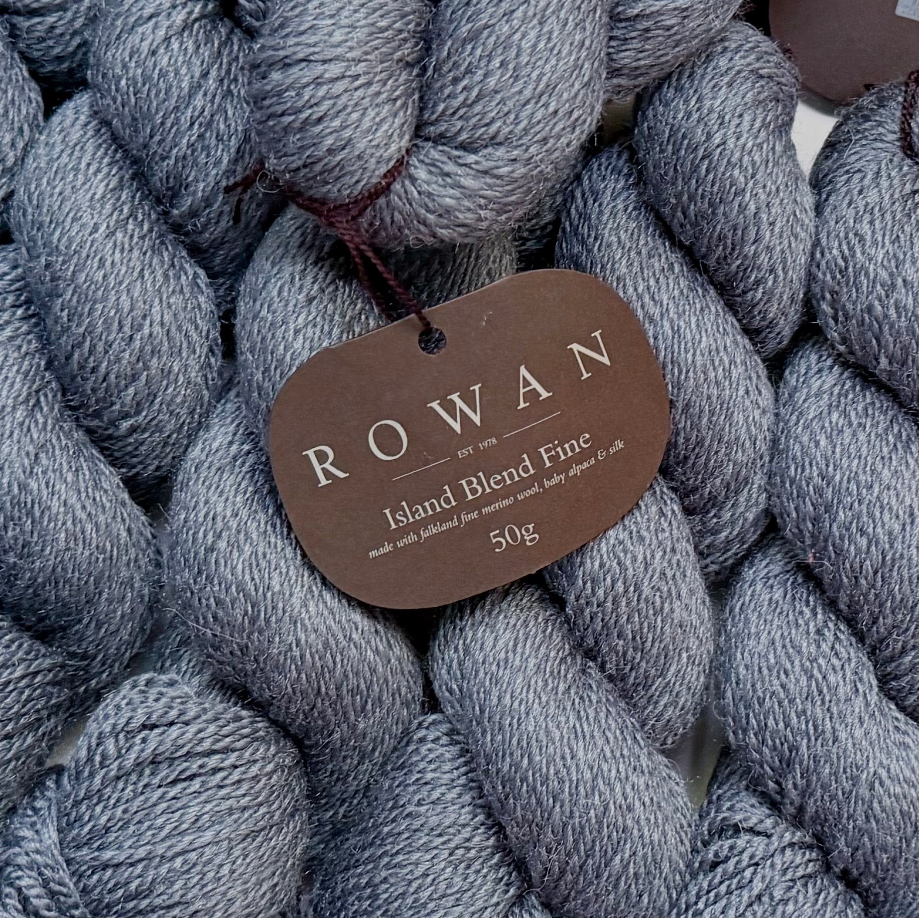 Rowan Island Blend Fine — Slate (Fingering, 180yd)