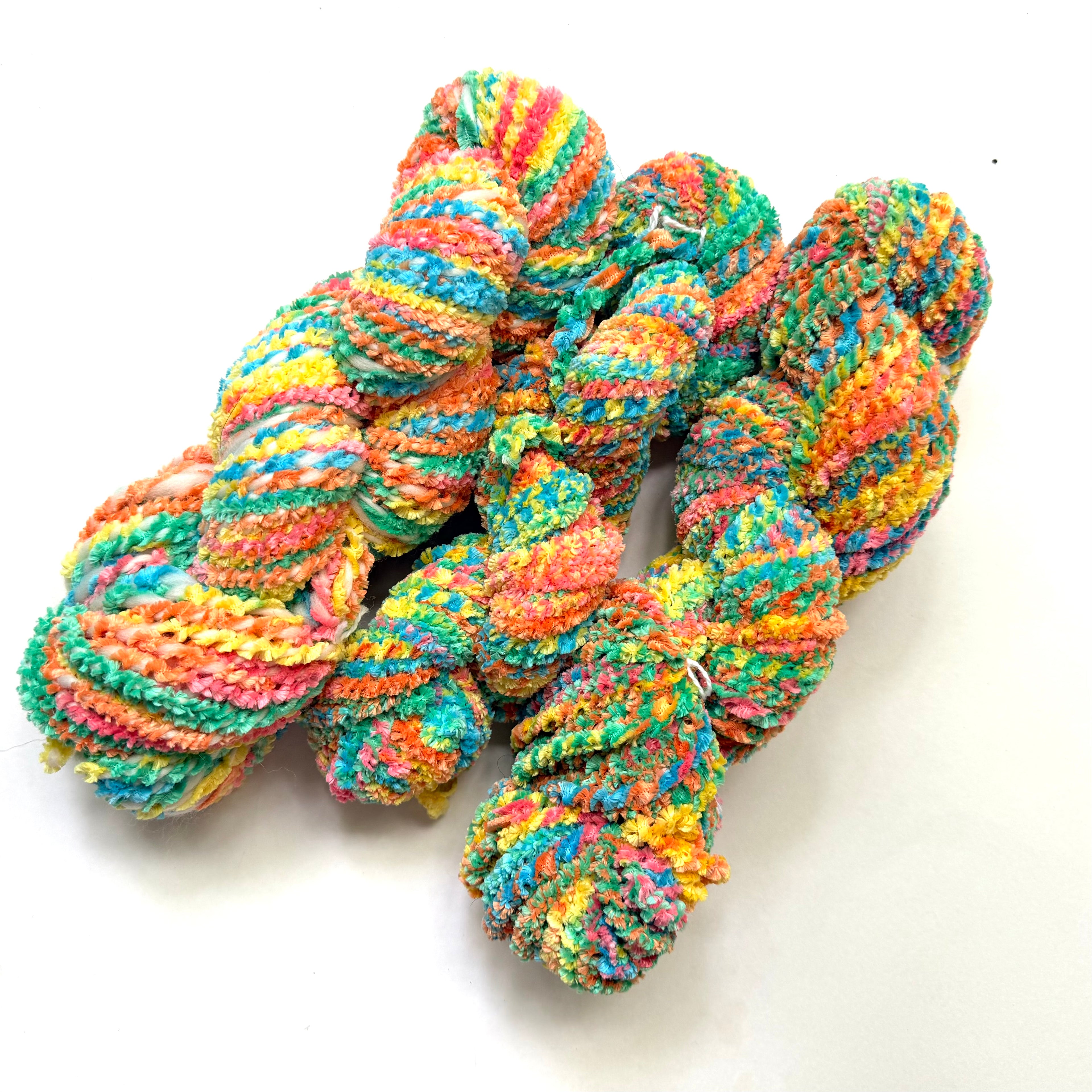 Artisan Handspun Novelty Mixed Fiber Bulky Yarn, Handspun