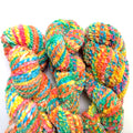 Artisan Handspun Novelty Mixed Fiber Bulky Yarn, Handspun