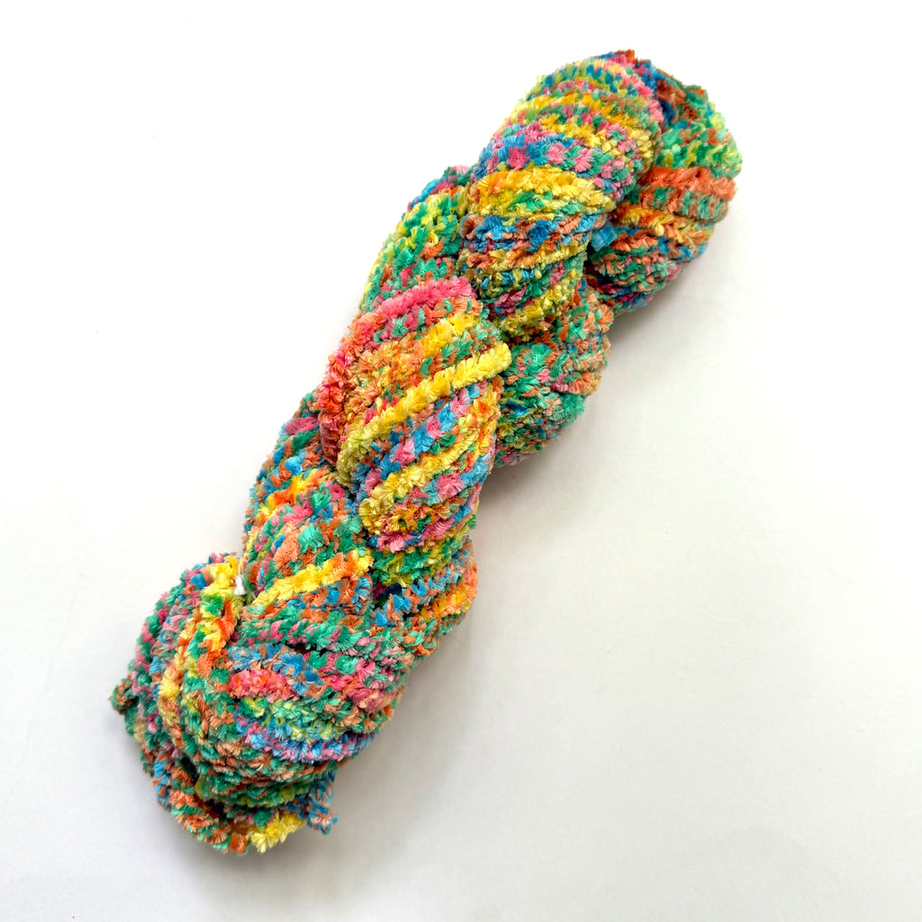 Artisan Handspun Novelty Mixed Fiber Bulky Yarn, Handspun