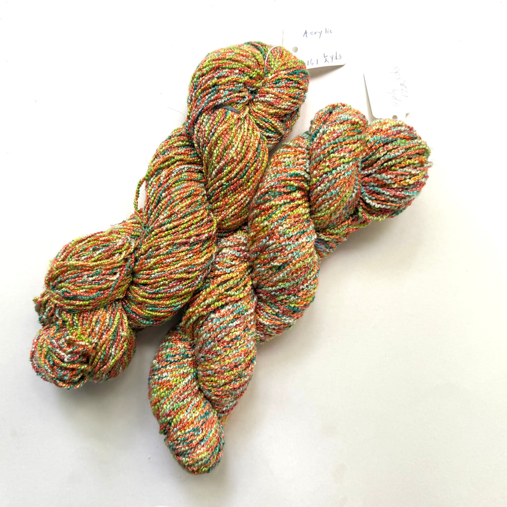 Artisan Handspun Acrylic Wool Blend Bulky Yarn, Handspun