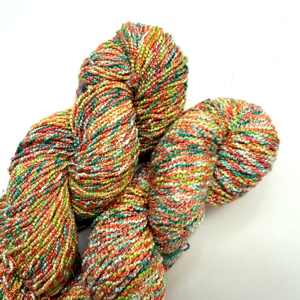 Artisan Handspun Acrylic Wool Blend Bulky Yarn, Handspun