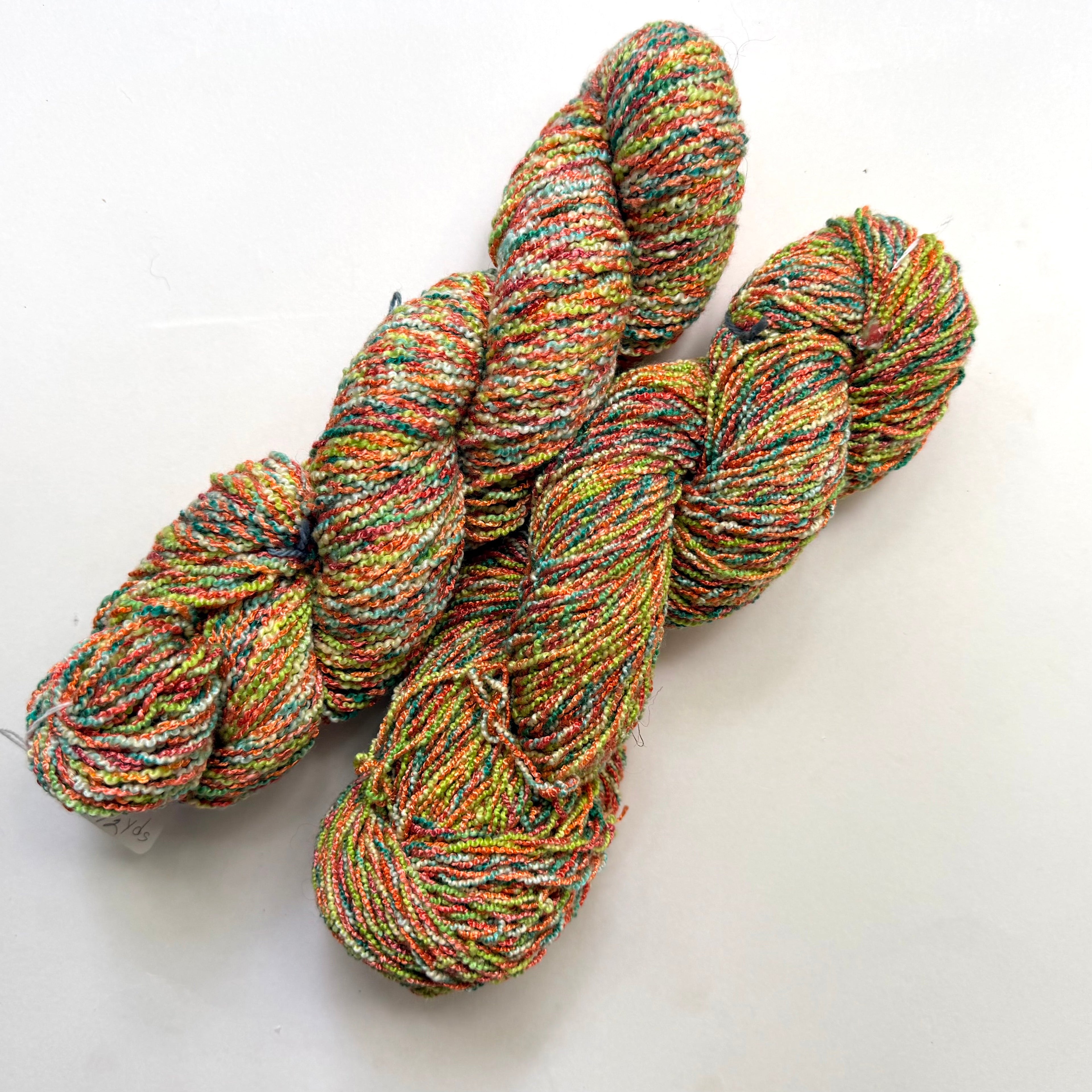 Artisan Handspun Acrylic Wool Blend Bulky Yarn, Handspun