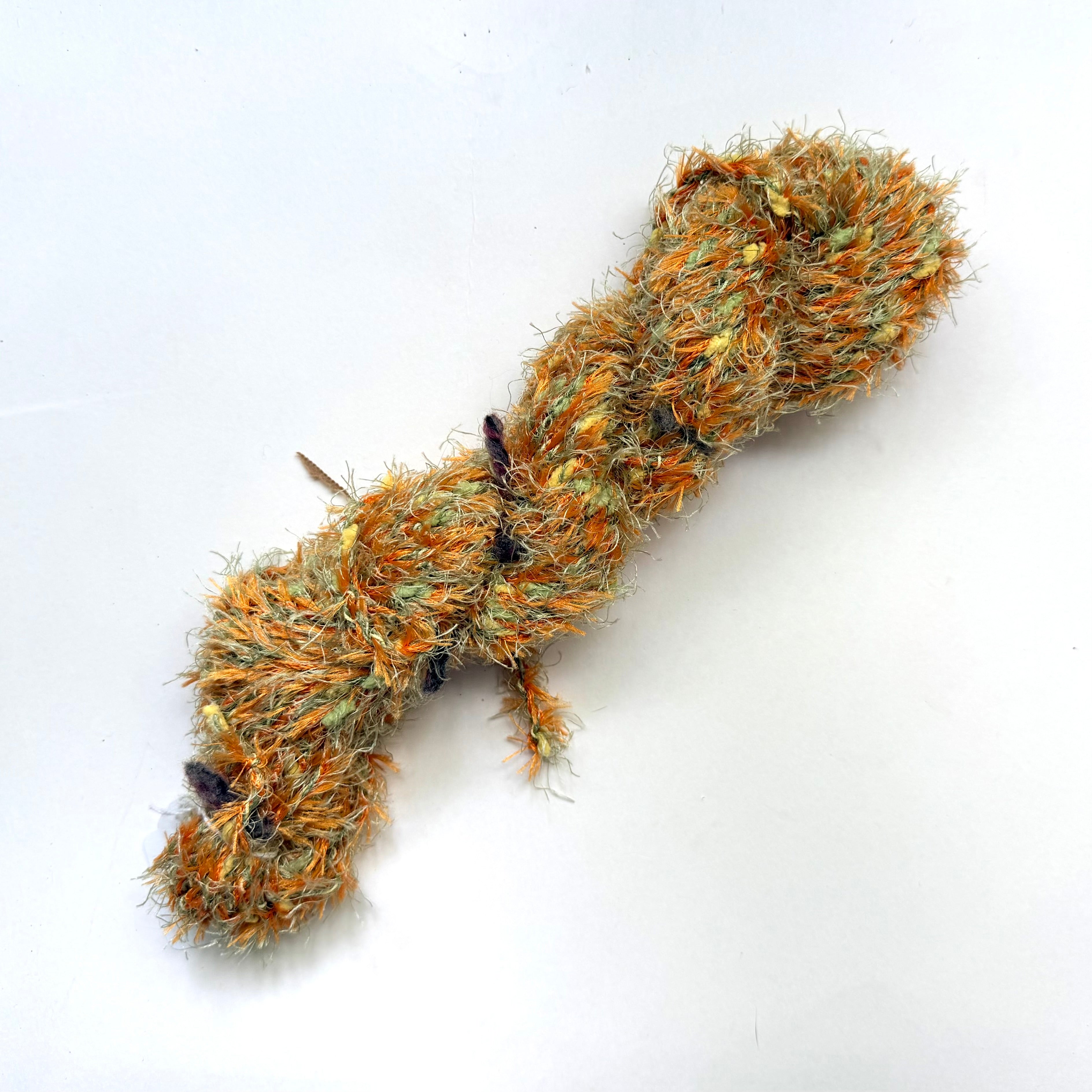 Artisan Handspun Novelty Mixed Fiber Bulky Yarn, Handspun