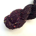 Artisan Handspun Wool Bulky Yarn, Black Rainbow Speckle, Handspun