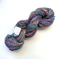 Artisan Handspun Silk Bamboo Wool Blend Worsted Yarn, Blended Bamboo Sari Silk Multicolor, Handspun