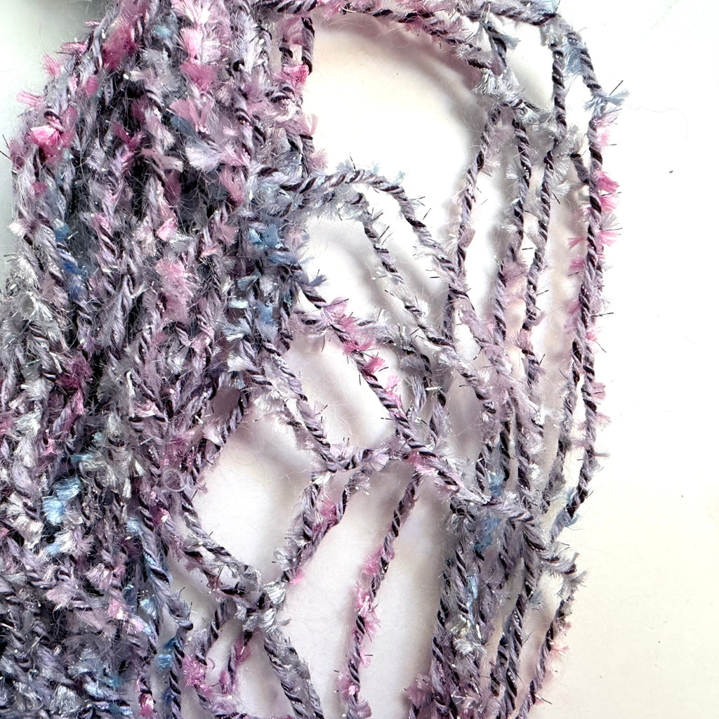 Artisan Handspun Novelty Mixed Fiber Novelty Art Yarn Yarn, Handspun
