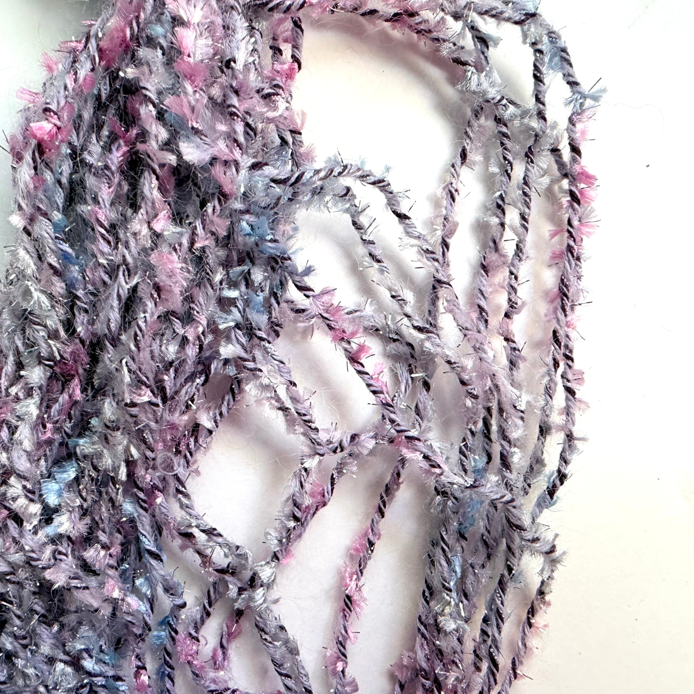 Artisan Handspun Novelty Mixed Fiber Novelty Art Yarn Yarn, Handspun