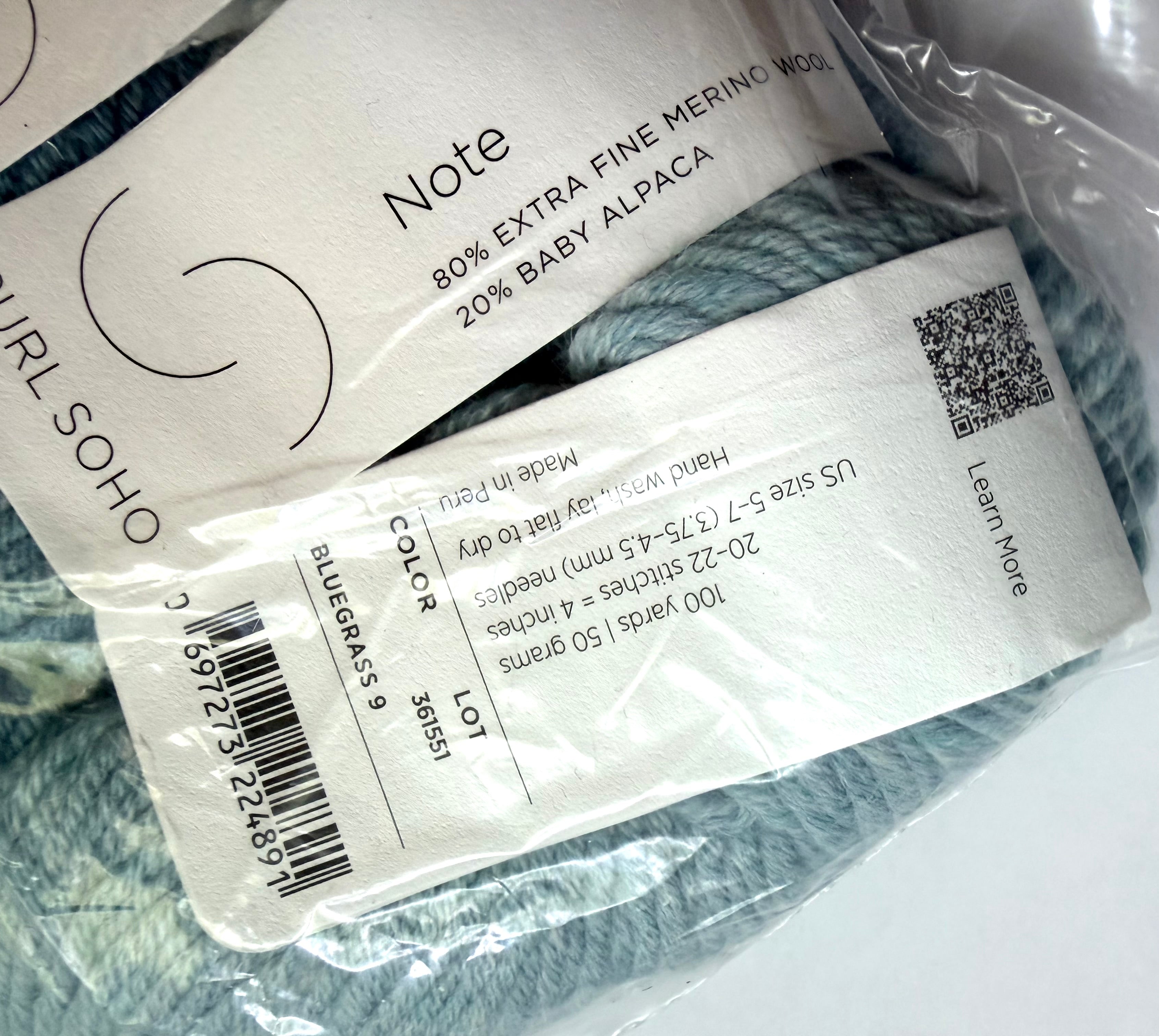 Purl Soho Note — Bluegrass — Nine-Note Bundle (DK, 100yd)
