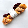 CamijoKnit Superwash Merino Wool Nylon DK Yarn, Cinnamon & Orange with a Cherry on Top