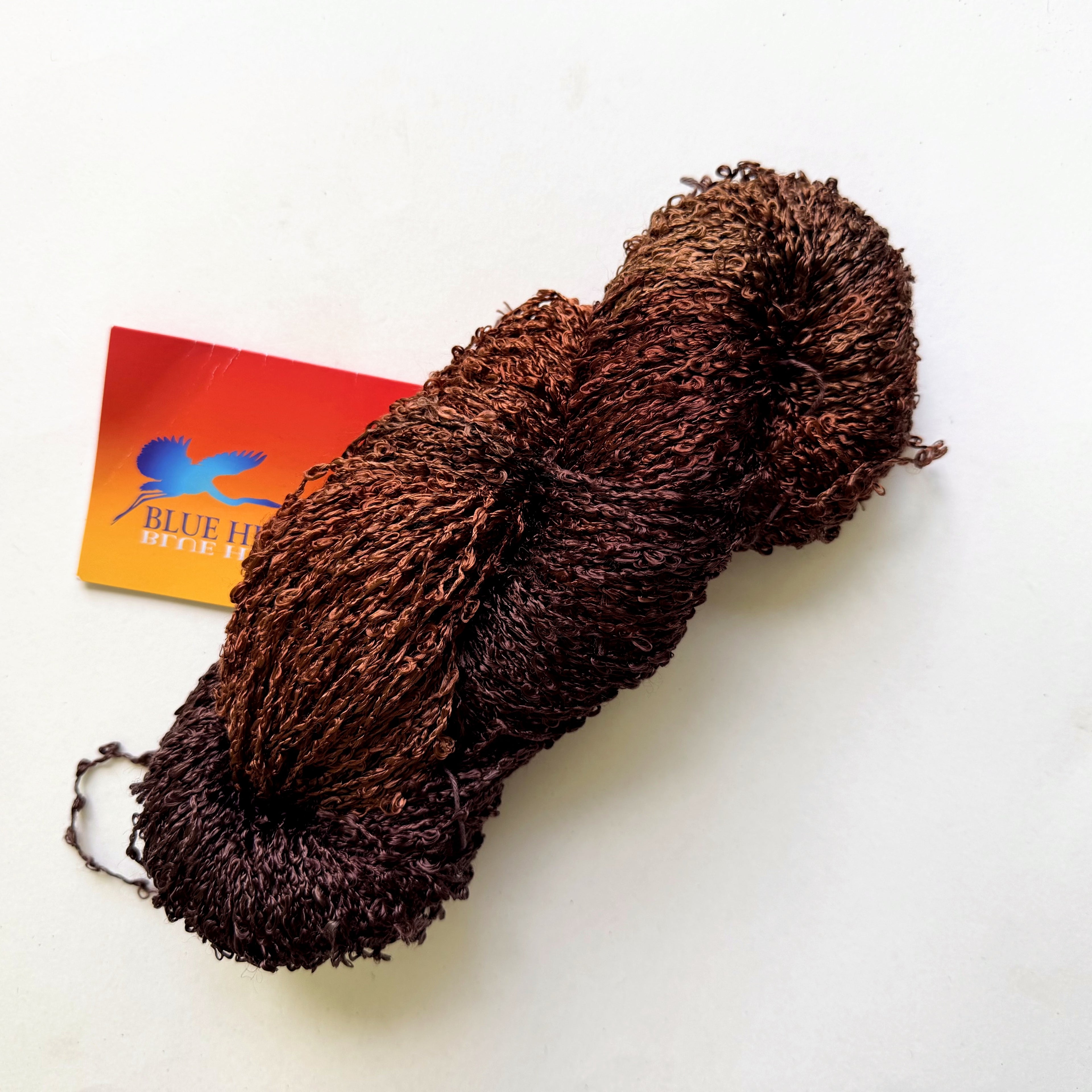 Blue Heron Yarns Rayon Worsted Yarn, Chocolate Bittersweet Brown, Warm Bark, Copper, Discontinued