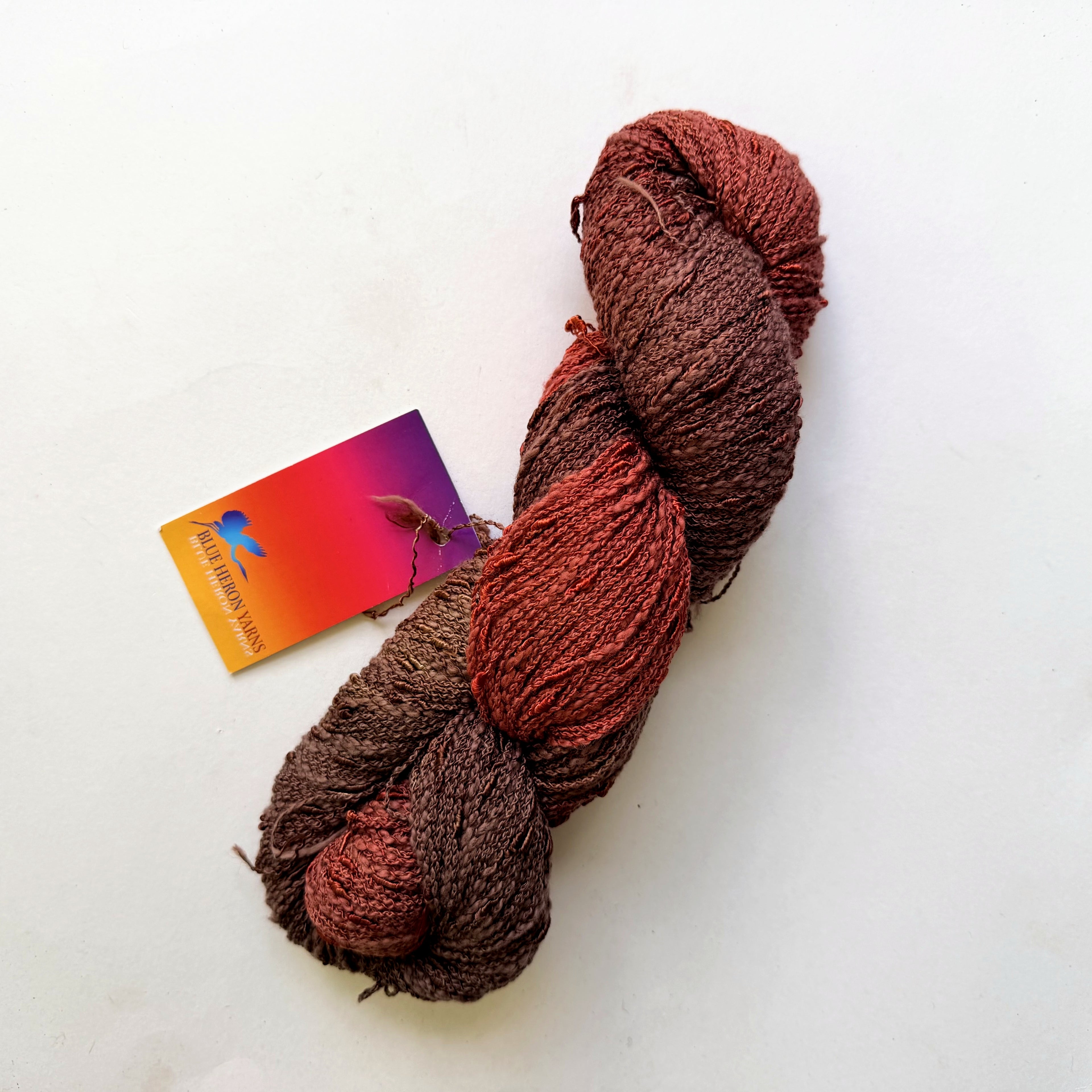Blue Heron Yarns Cotton Rayon Blend Worsted Yarn, Pumpkin Pie Cinnamon, Toasted Nutmeg, Brick rust, Discontinued