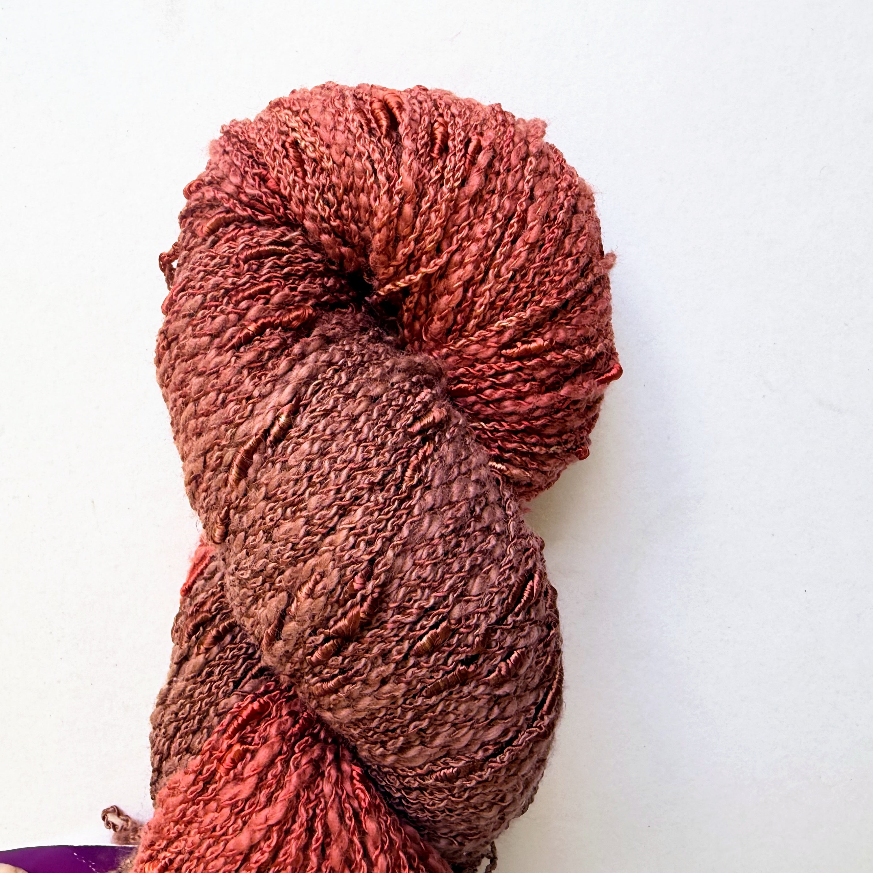 Blue Heron Yarns Cotton Rayon Blend Worsted Yarn, Pumpkin Pie Cinnamon, Toasted Nutmeg, Brick rust, Discontinued