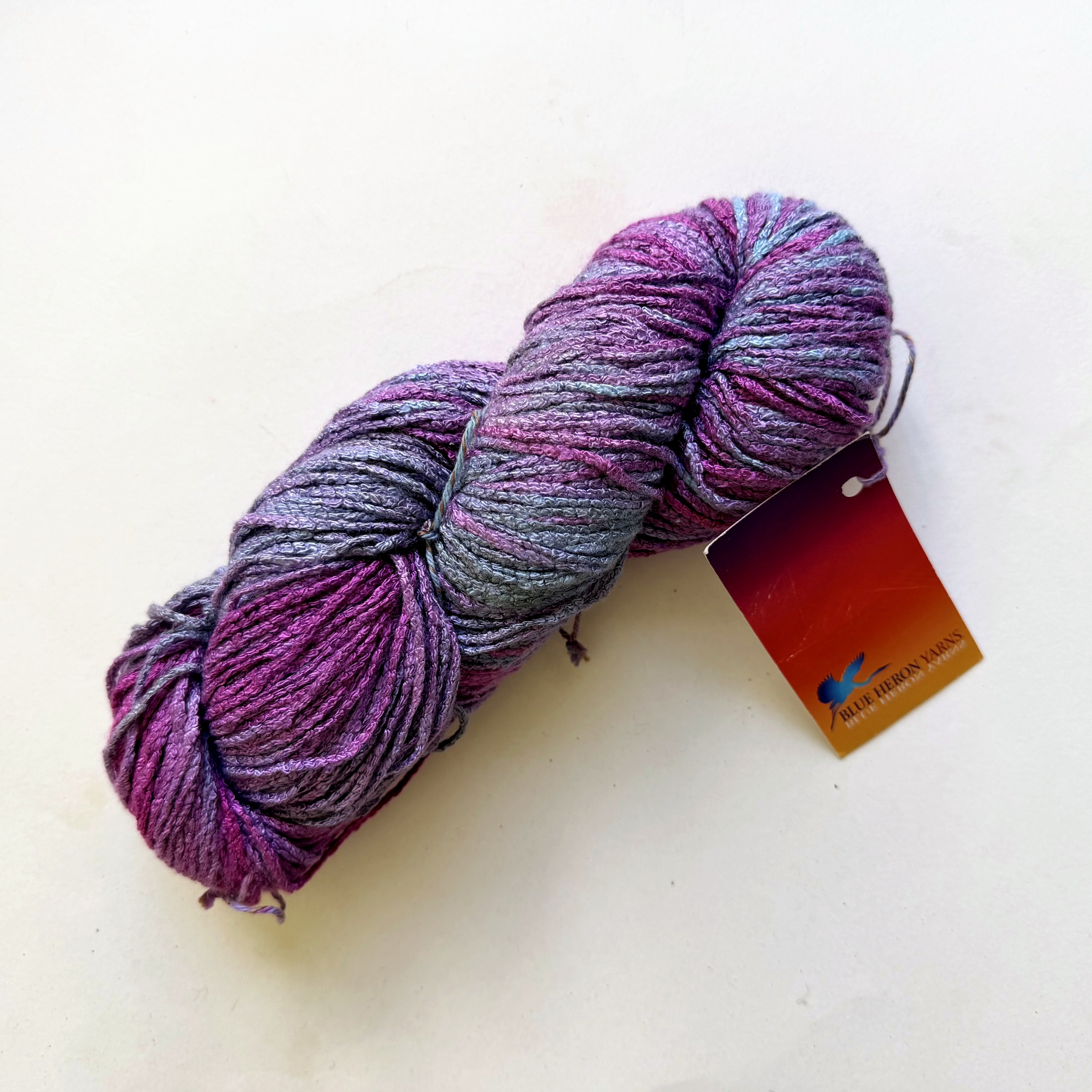 Blue Heron Yarns Rayon Aran Yarn, Lilac Violet, Lavender, Soft Teal, Pewter, Discontinued