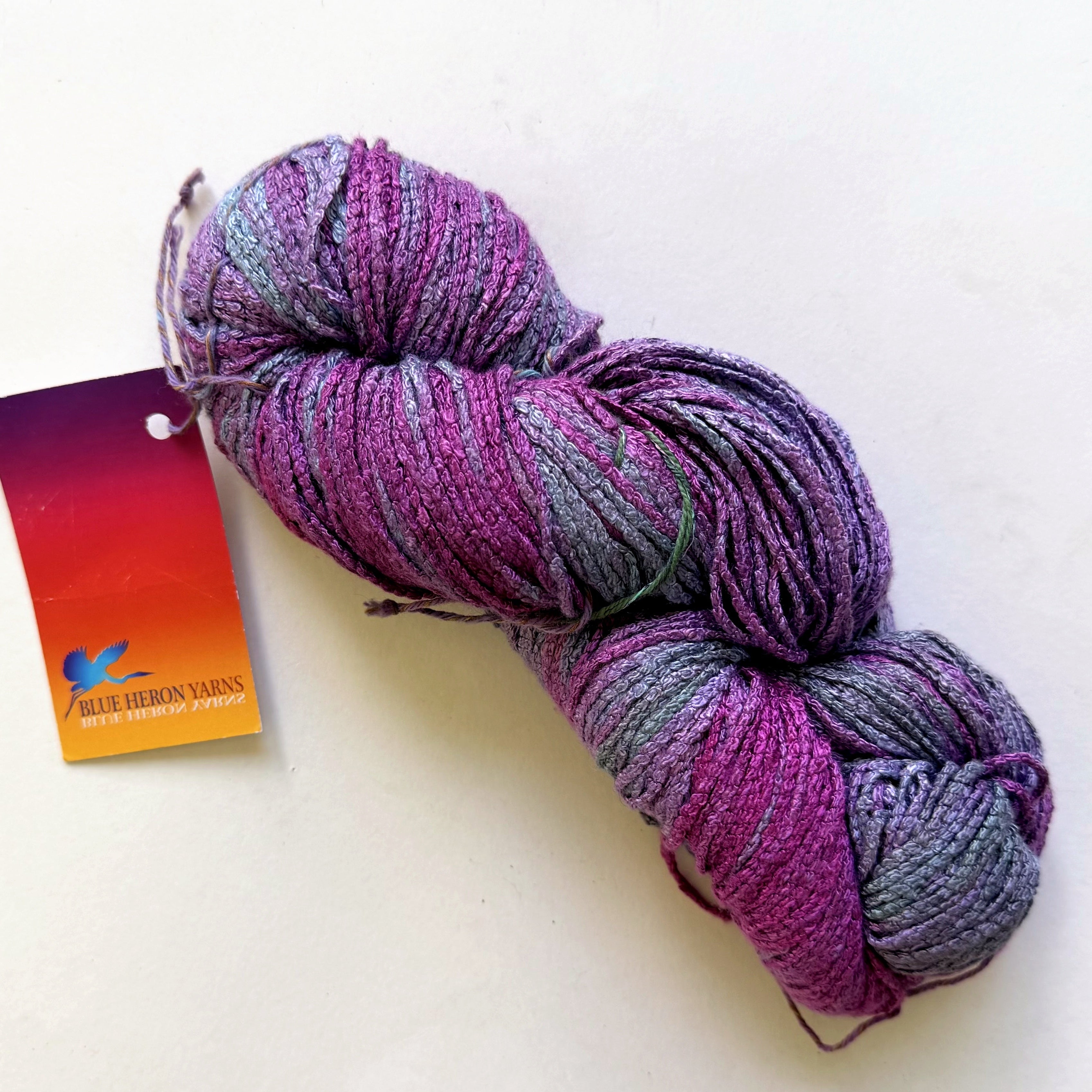 Blue Heron Yarns Rayon Aran Yarn, Lilac Violet, Lavender, Soft Teal, Pewter, Discontinued