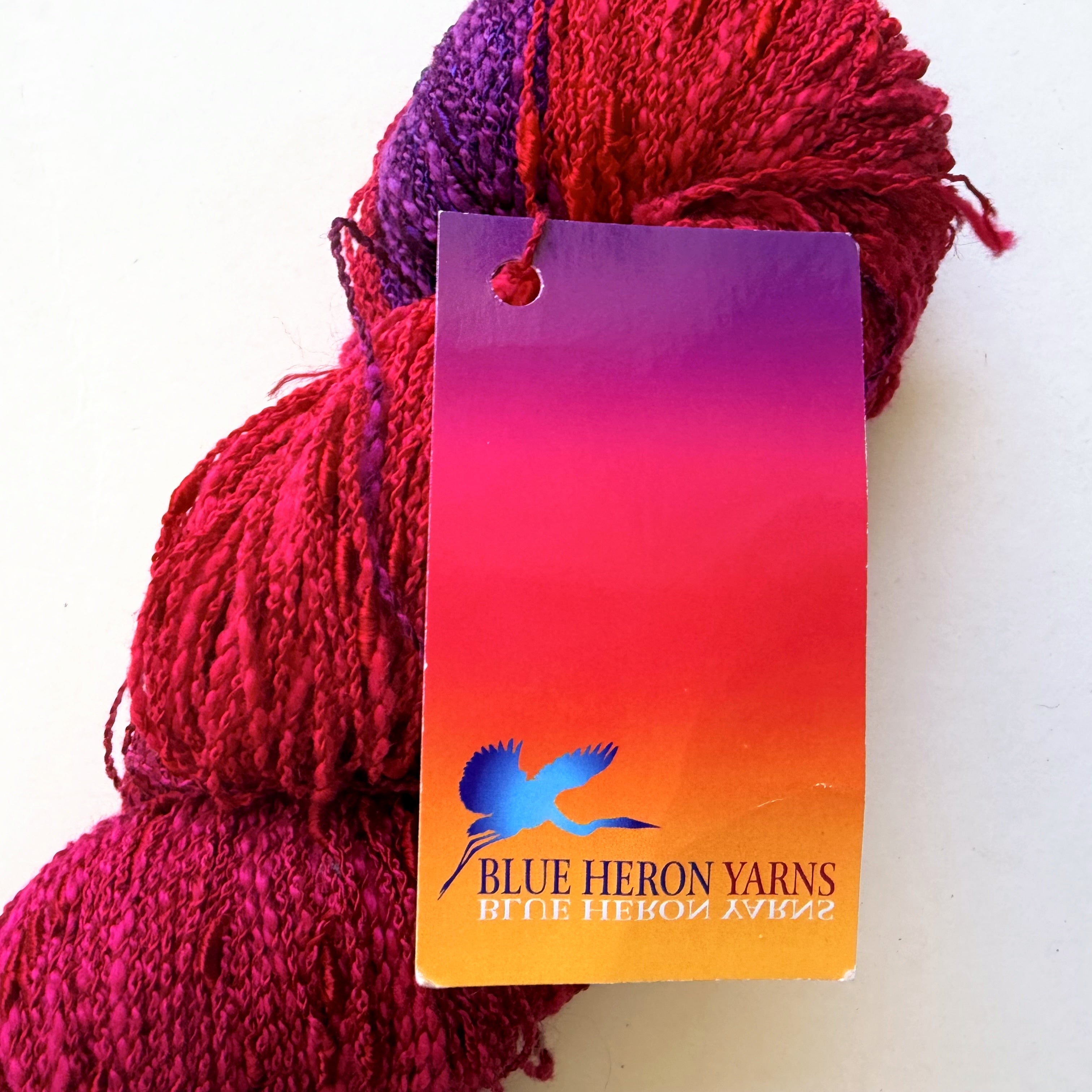 Blue Heron Yarns Cotton Rayon Blend Worsted Yarn, Poppy Tomato red, Magenta, Cherry, Shadow Plum, Discontinued