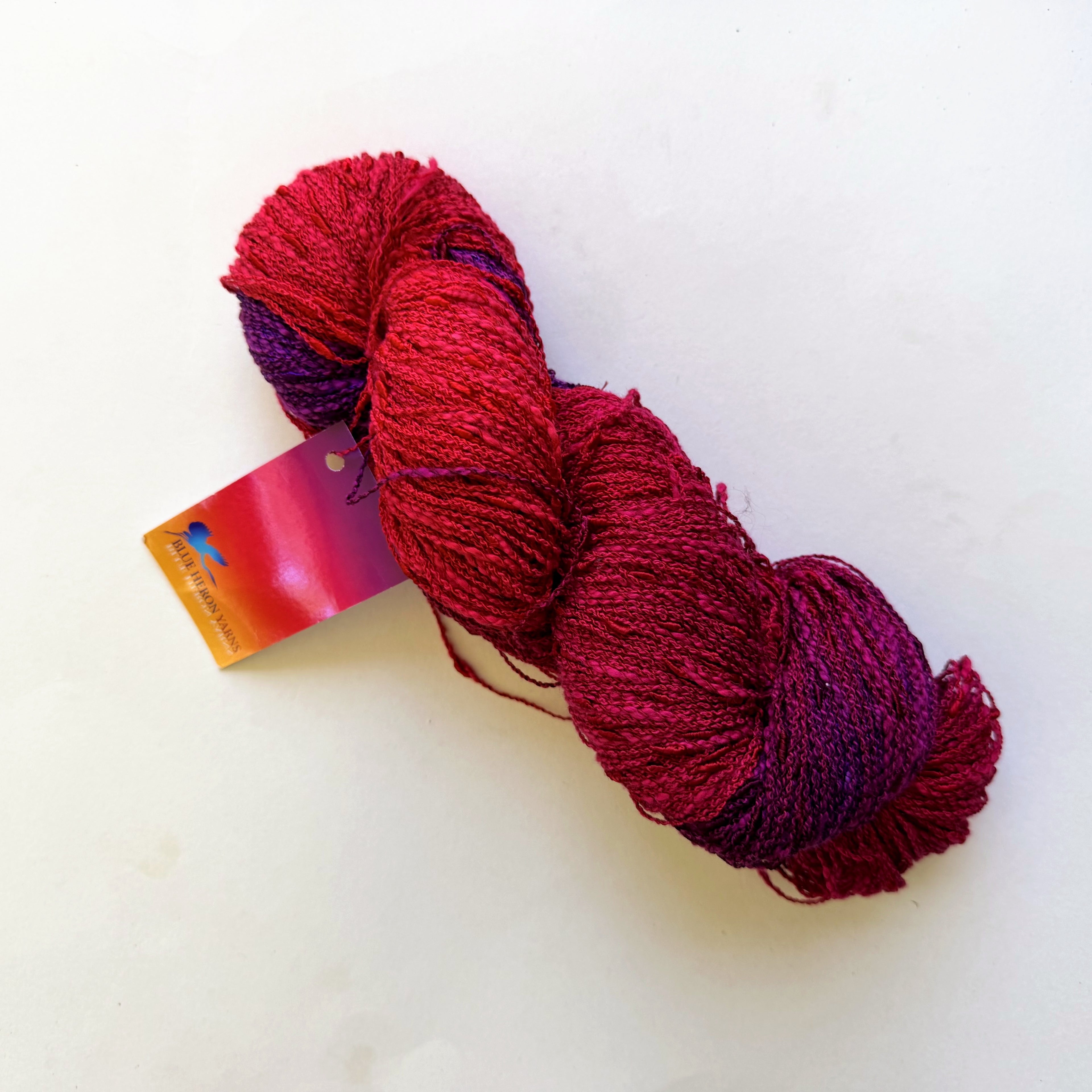 Blue Heron Yarns Cotton Rayon Blend Worsted Yarn, Poppy Tomato red, Magenta, Cherry, Shadow Plum, Discontinued