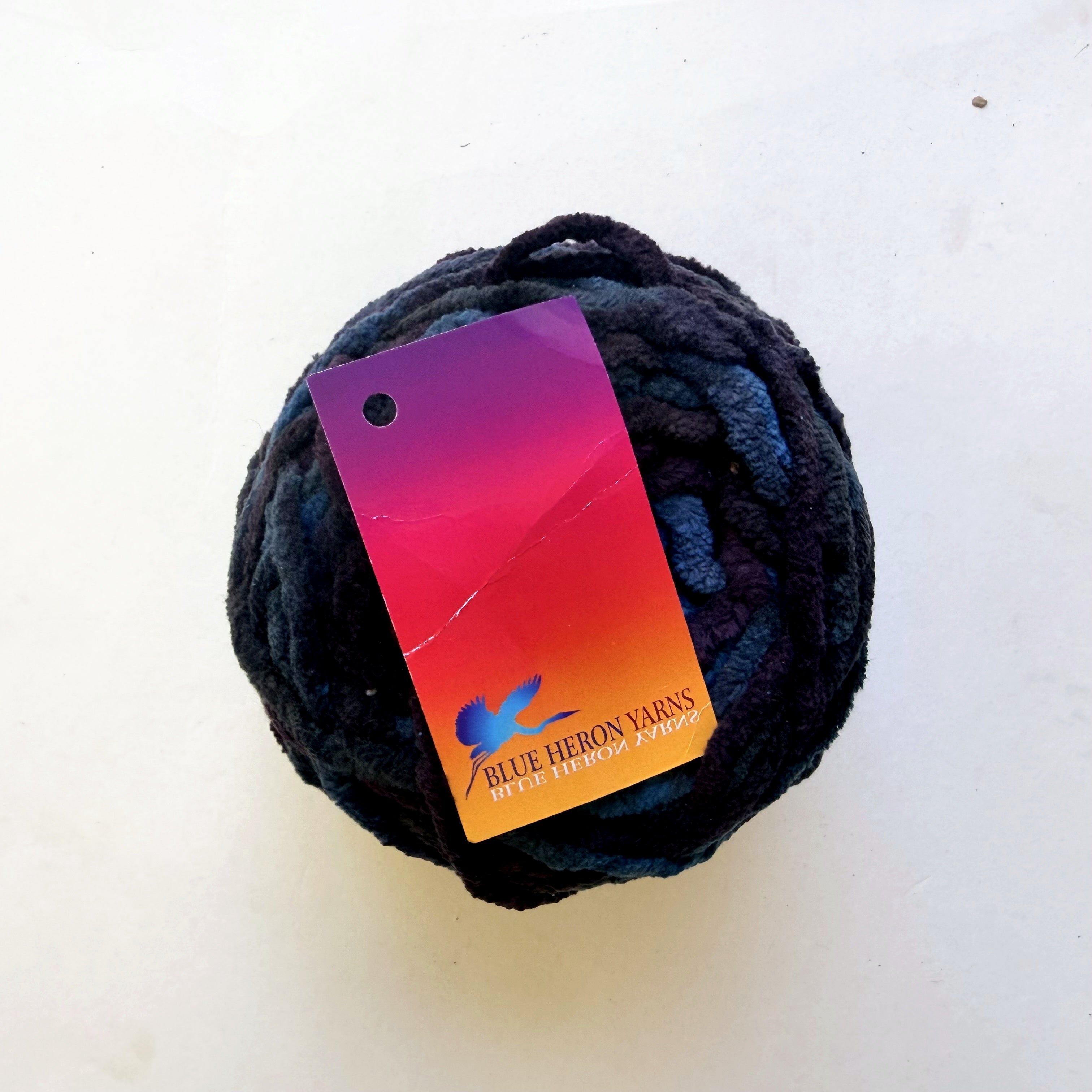 Blue Heron Yarns Cotton Super Bulky Yarn, Deep Space Midnight Indigo, Slate, Blue violet, Near black, Discontinued