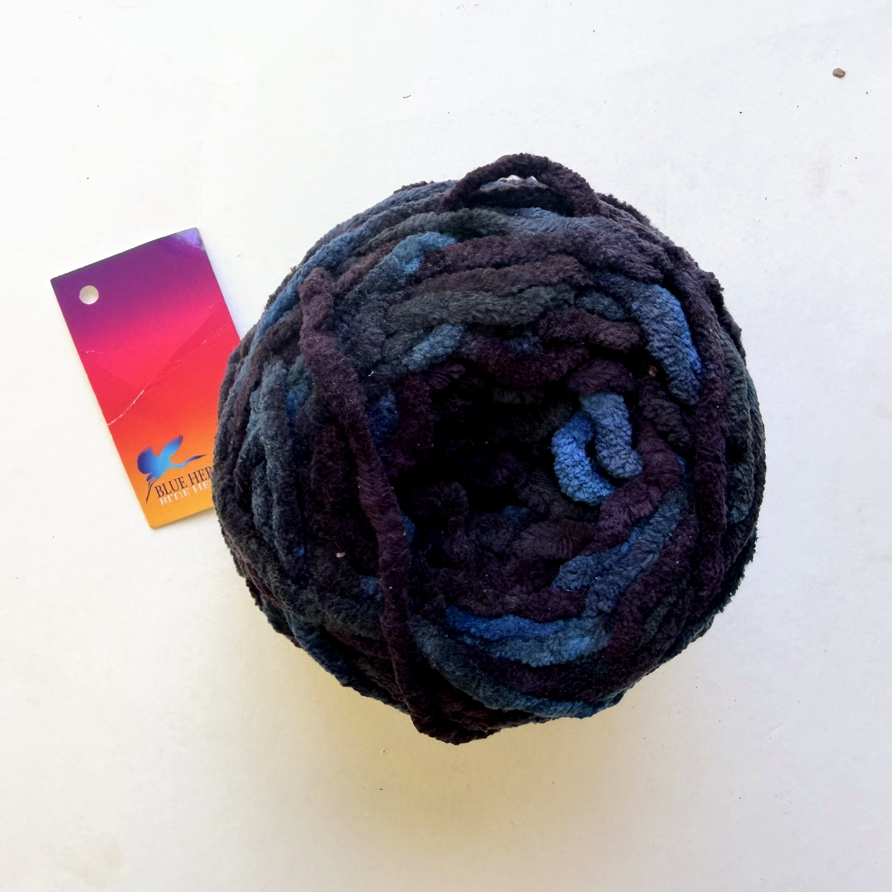 Blue Heron Yarns Cotton Super Bulky Yarn, Deep Space Midnight Indigo, Slate, Blue violet, Near black, Discontinued