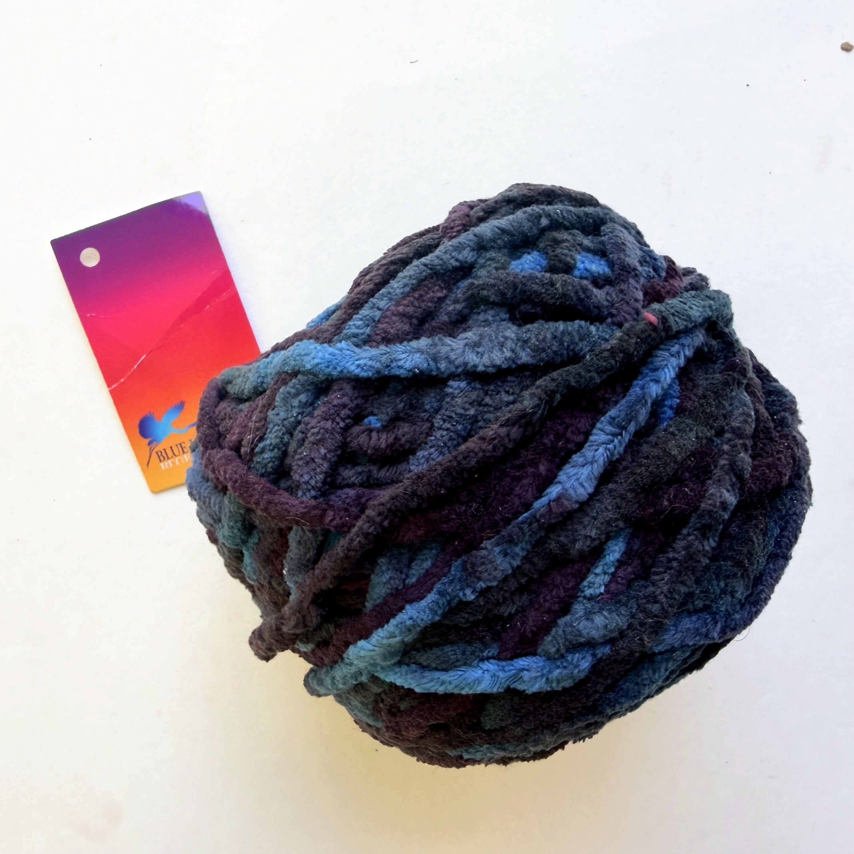Blue Heron Yarns Cotton Super Bulky Yarn, Deep Space Midnight Indigo, Slate, Blue violet, Near black, Discontinued
