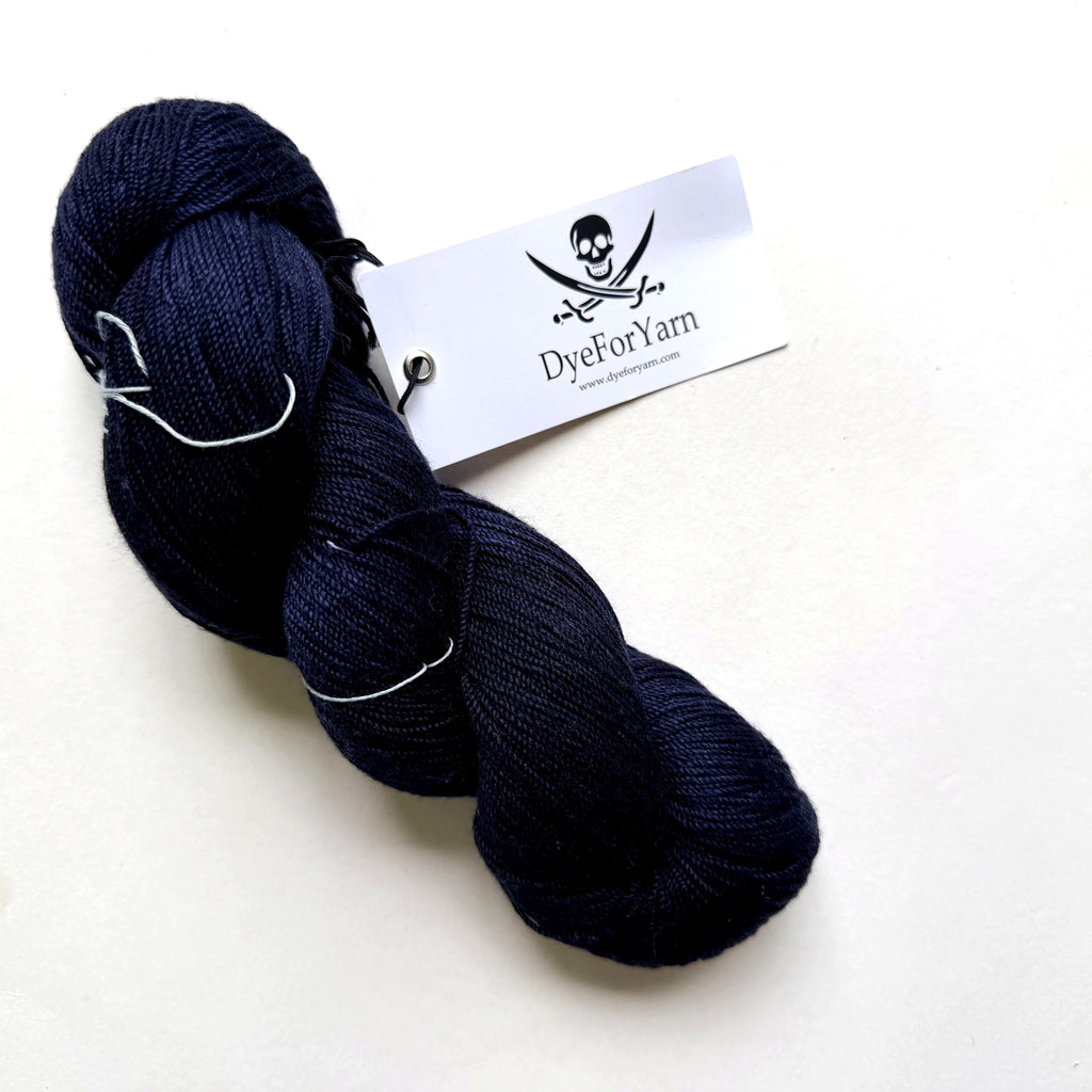 DyeForYarn Silk Fingering Yarn, Long Past Midnight, Hand Dyed