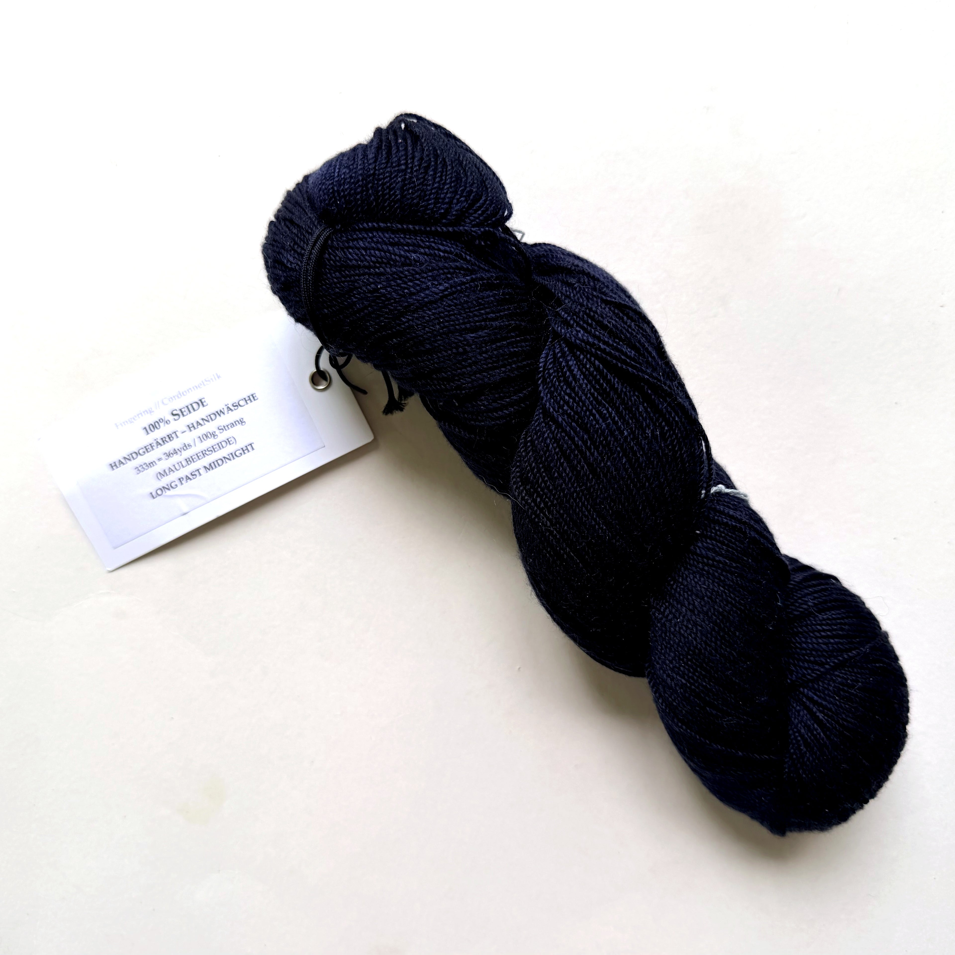 DyeForYarn Silk Fingering Yarn, Long Past Midnight, Hand Dyed