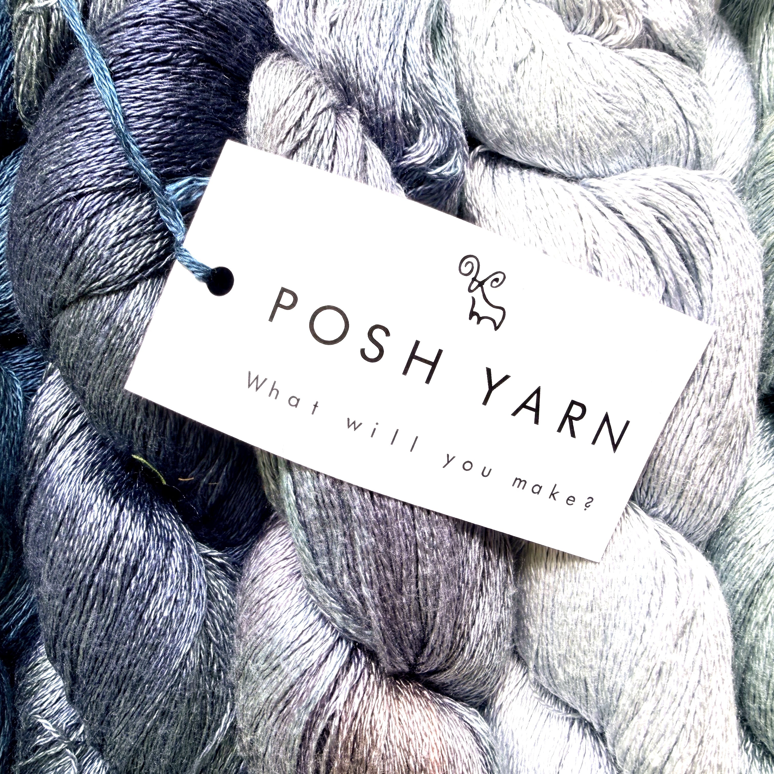 Posh Yarn Silk Lace Yarn, Hand Dyed